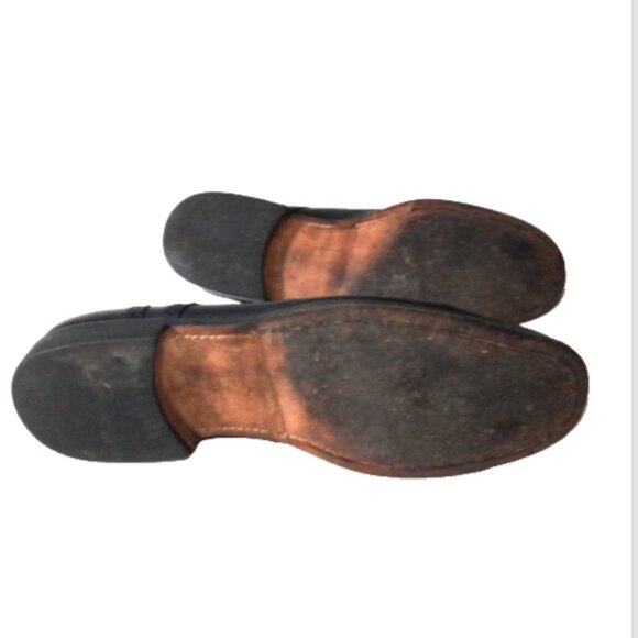 Sandro Moscoloni Men’s Wingtip Oxford Shoes Sz 12 Black Leather Lace Up - Picture 12 of 14